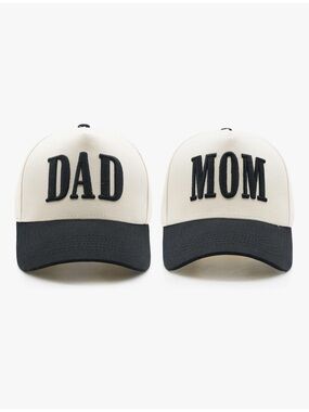 DAD / MOM Two-Tone Embroidered Trucker Caps